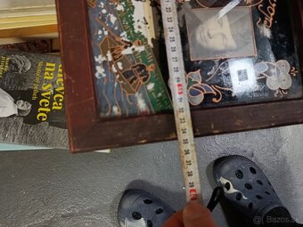 obraz maľba na skle Pamiatka z vojny, Bratislava 40.te roky - 6