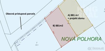 NA PREDAJ STAVEBNÝ POZEMOK 881 m2 NOVÁ POLHORA - 6
