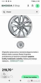 Alu ŠKODA OCTAVIA 4 R 17 originál ROTARE. - 6