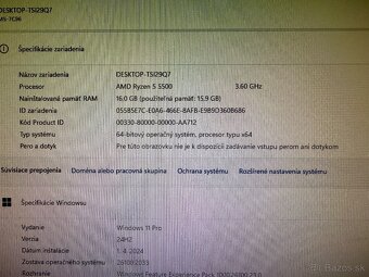 Herný počítač Ryzen 5 5500 / 16 GB / RX 580 8 GB / 250G SSD - 6