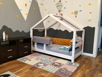 Detska domcekova postel Lucky so zabranou 160x80 - 6
