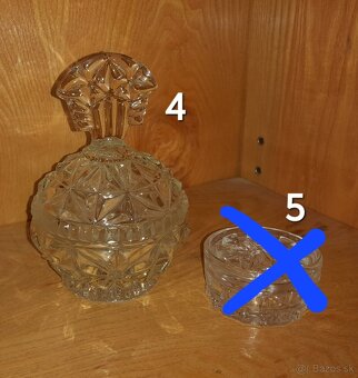 Retro úžitkové predmety z lisovaného skla. - 6
