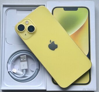 iPhone 14 Yellow BATERIE 100% TOP - 6
