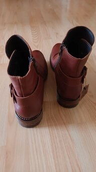 Hnedé nové členkové kožené čižmy 5th Avenue, v.40 - 6