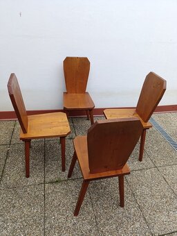 4 židle, masív, rustikální/selský nábytek - 6