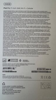 Predám iPad Pro 11” (M4), 256 GB, verzia Wi-Fi + Cellular, f - 6