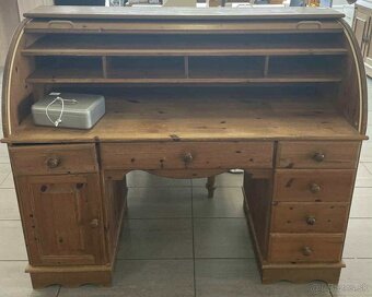pisaci stolik, roletka, drevo, v 115 cm, s 138 cm, h 60 cm - 6