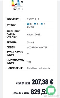 235/55r19 zimné - 6