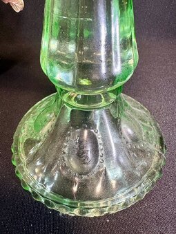 Secesny svietnik uránové sklo - 6