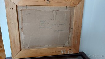 Predám starú olejomalbu na sololite sig. Maran G.S. Pražské - 6