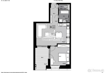 2 izbový byt s loggiou KVP Grunt č. 1 - 6