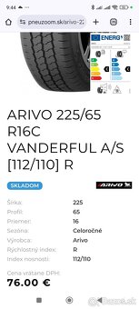 225/65 R16C záťažové (master, movano) - 6
