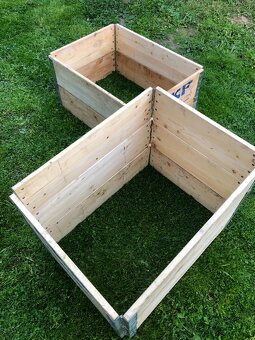 Paletové ohrádky, drevené vyvýšené záhony - 6