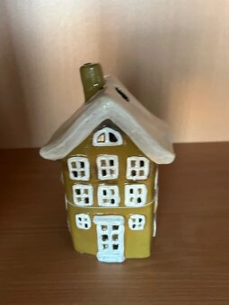 Keramický domček kaki-biely - 6