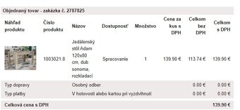 Jedálenský stôl - 6