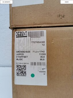 Nové Dezent Mercedes 7,5X17 ET36 5X112 Alu disky 1224 - 6