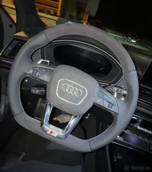 AUDI ŠPORTOVÝ VYHRIEVANÝ - ALKANTARA / KOŽA biela niť - 6