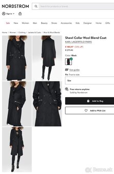 Karl Lagerfeld M kabát čierny originál - 6