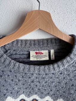 Vlnený sveter Fjallraven Ovik Knit Sweater M Dark Navy - 6