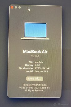 Macbook Air M1 13" 2020, 8gb, 256gb, Silver, SK - 6