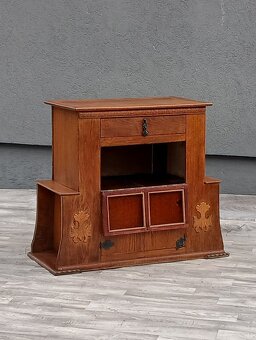 Skrinka dubová starožitná. - 6