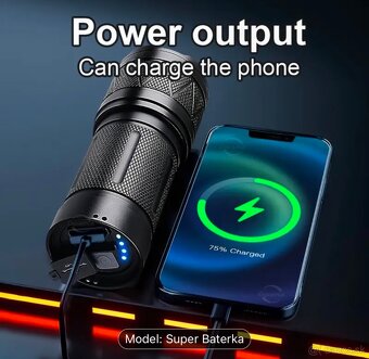 Super silná LED baterka 12000mAh - 6