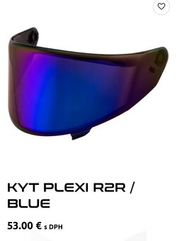 Plexi na prilbu KYT R2R blue - 6
