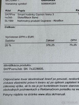 Garmin Venu 3 Black - len odskúšané, rok záruka - 6