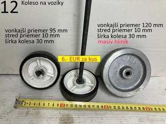 Kladky závesné a plné kolesá na vozíky - 6