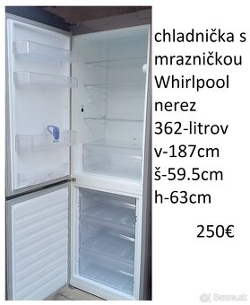 predám chladničku s mrazničkou-nerez aj bielu. - 6
