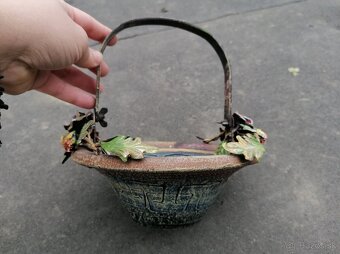 Predám keramická váza a košík - 6