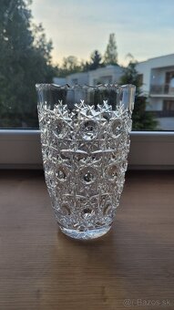 Krištáľová váza, misa, poháre - 6