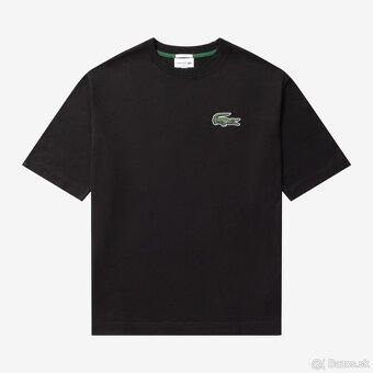 Lacoste oversized tričko - čierne, TH0062 - 6