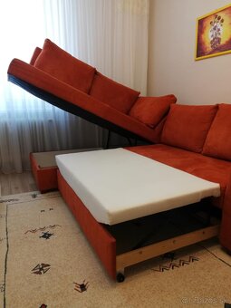Rozkladací gauč s úložným priestorom v top stave - 6