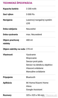 Xiaomi Robot Vacuum S20 - robotický vysávač - 6