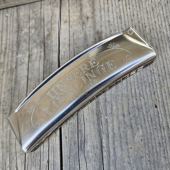 Predám dve vintage ústne harmoniky M.Hohner a Blessing - 6