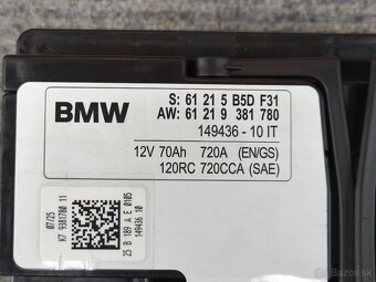 BMW Originálna AGM autobatéria 70Ah - Nová 07/25 - 6