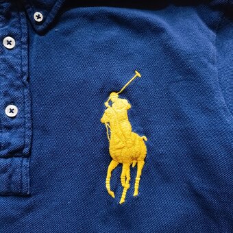 Vintage y2k Ralph Lauren modrá polokošeľa s dlhým rukávom M - 6