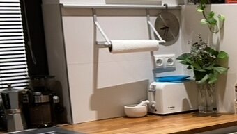 Ikea Asker lista 124cm a 67,5cm dlhá/ 2xpolica/1xdrziak - 6