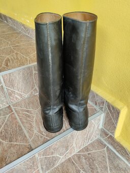 Čižmy Starožitné Kožené Pánske Tvrdou Saro - 6