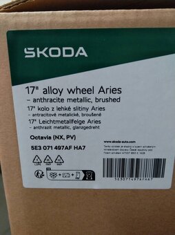 Alu 17" originál Škoda + pneu. - 6