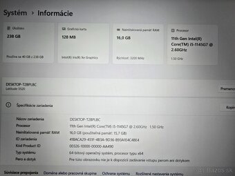 Dell Latitude 5520 s procesorom i5 11 generacie 16gb ram a 2 - 6