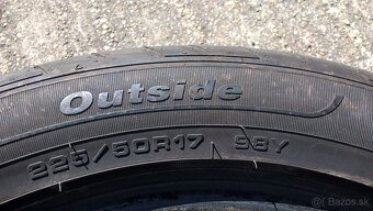 2+2 ks LETNÉ 225/50 R17 FULDA a BRIDGESTONE 6-7 mm rok 2021 - 6