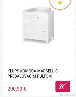 KLUPS Komoda MARSELL s prebaľovacím pultom - 6