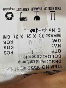 Závesné svetlo Cement - 6