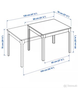 IKEA EKEDALEN stol + NORRNÄS stoličky - 6