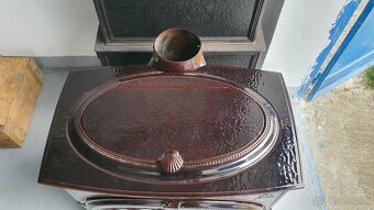 Liatinové kachle Jotul F 600 CB hnedá majolika - 6