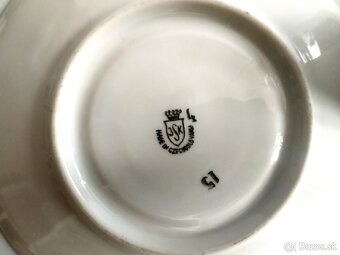 Kávovy servis porcelán - 6+4 šálky + podšálky Stržná - 6