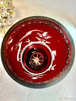 Biedermeier lovecký pohár rytina Top stav - 6