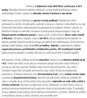 Nafukovacia virivka s ohrev vody, masaz a filtracia - 6